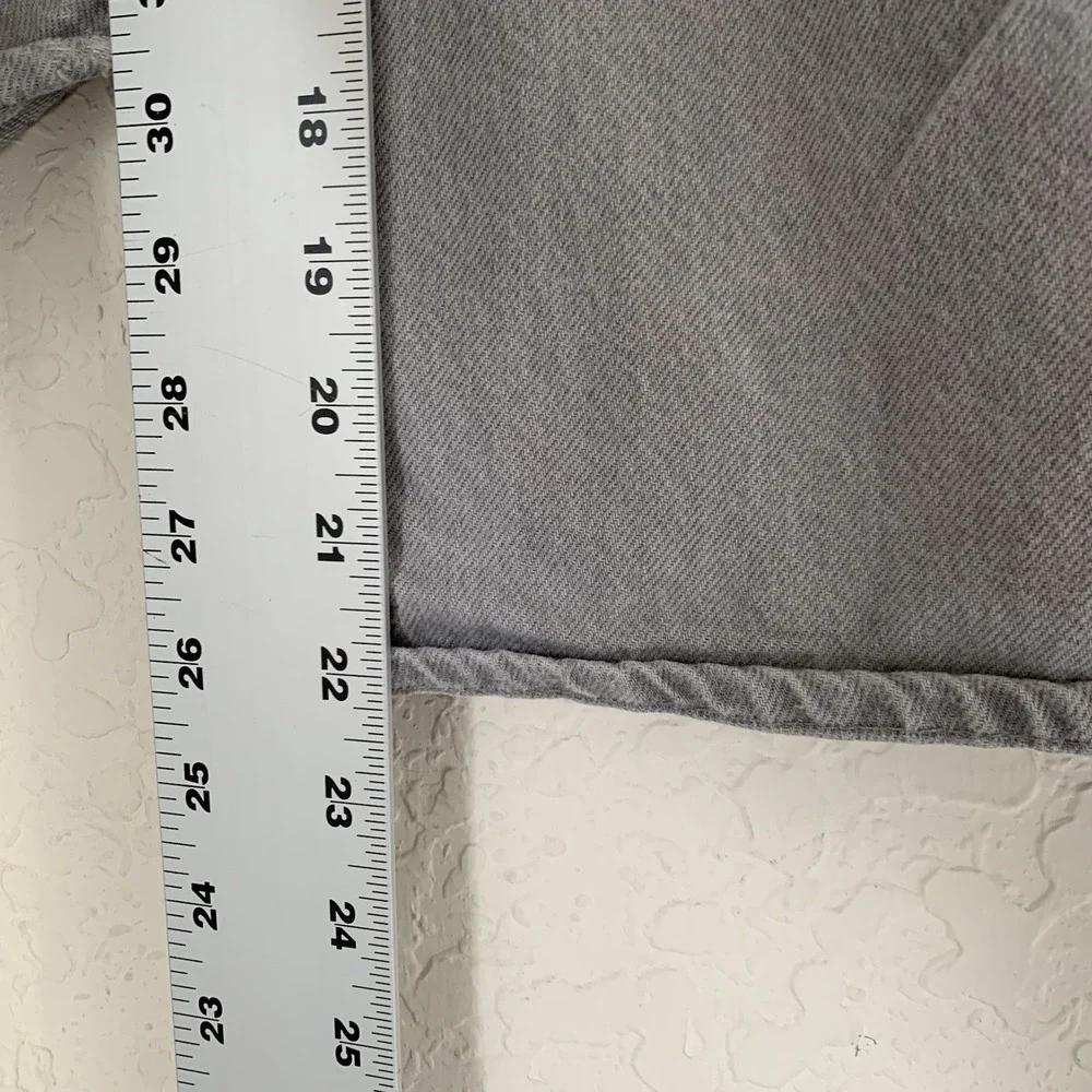 GAP Baggy Jeans Girl M Grey High Rise Wide Leg Adjustable Y2K-Style Casual Comfy